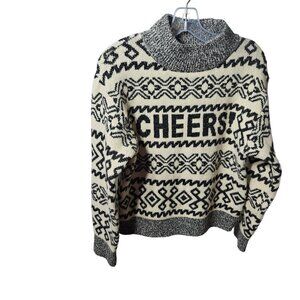 A New Day Cheers! XS Fair Isle Sweater Recycled Polyester Blend Womens Winter Wa